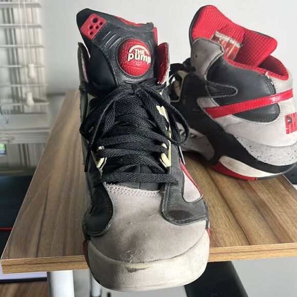 Men’s Reebok Size 8 Black Red Shaq Sneakers Basketball Shoes - Picture 6 of 6